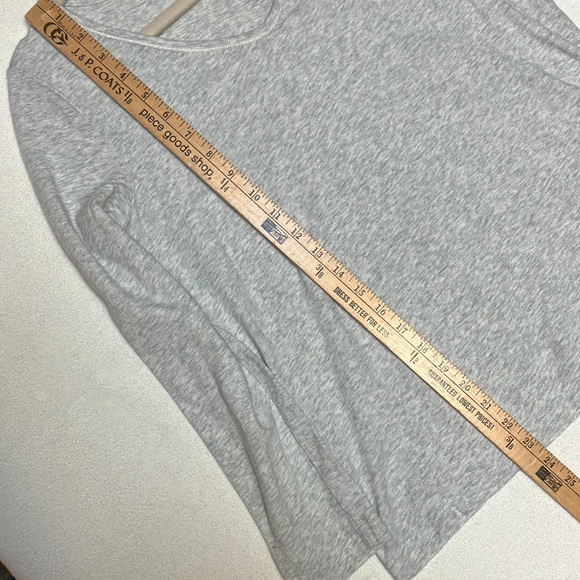 J Jill Cotton Knit Top with Satin Stitch Gray - Picture 10 of 10